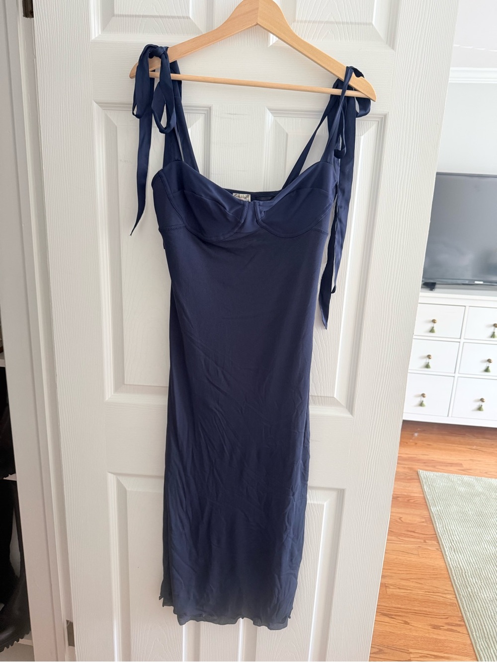 Free People Mesh MIDI Slip Dress